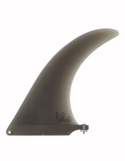 CAPTAIN FIN 8'' LONGBOARD FIN FIBERGLASS CHRIS CHRISTENSON SMOKE