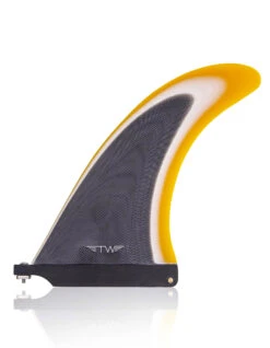 CAPTAIN FIN 8'' TYLER WARREN RAKED LONGBOARD FIN BLACK WHITE GOLD