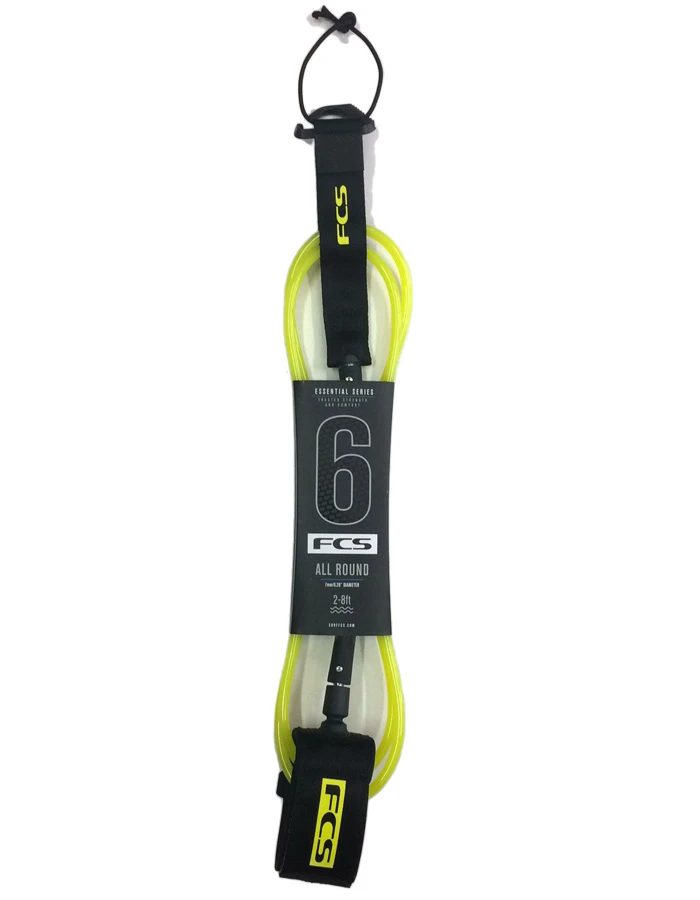 FCS ALL ROUND ESSENTIAL LEASH 6' BLACK - Image 3