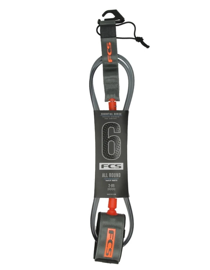 FCS ALL ROUND ESSENTIAL LEASH 6' BLACK - Image 12