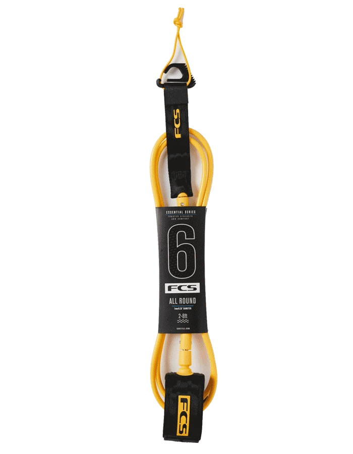 FCS ALL ROUND ESSENTIAL LEASH 6' BLACK - Image 2