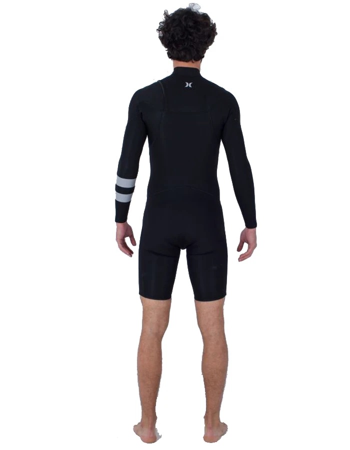 HURLEY ADVANT 2/2MM LS SPRINGSUIT CHEST ZIP BLACK - Image 3