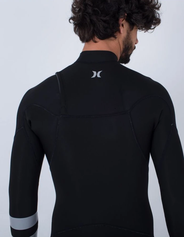 HURLEY ADVANT 2/2MM LS SPRINGSUIT CHEST ZIP BLACK - Image 4