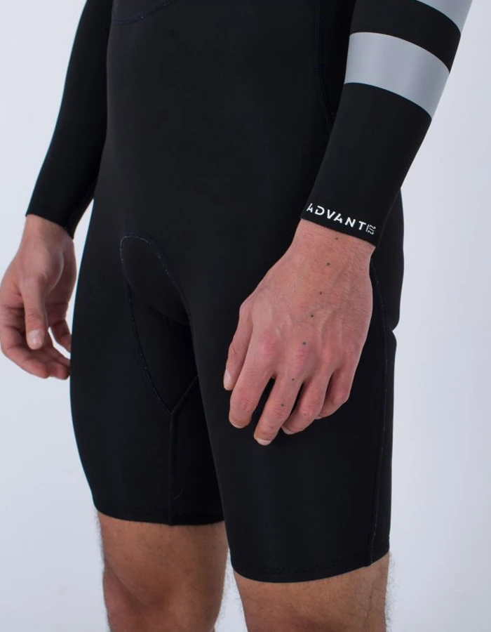 HURLEY ADVANT 2/2MM LS SPRINGSUIT CHEST ZIP BLACK - Image 6