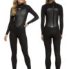 ROXY 4/3 PROLOGUE BACK ZIP WETSUIT FOR WOMEN BLACK