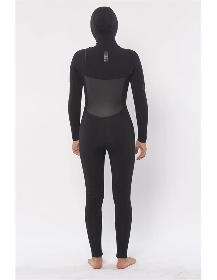 SISSTREVOLUTION SEVEN SEAS 5/4 HOODED CHEST FULL WETSUIT BLACK - Image 3