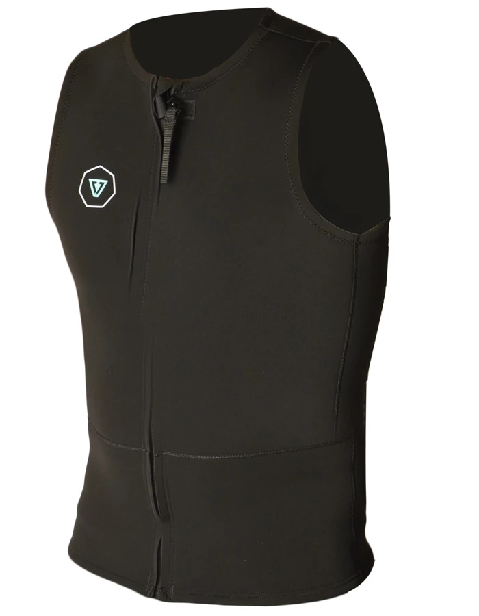 VISSLA FRONT ZIP VEST 2MM BLACK